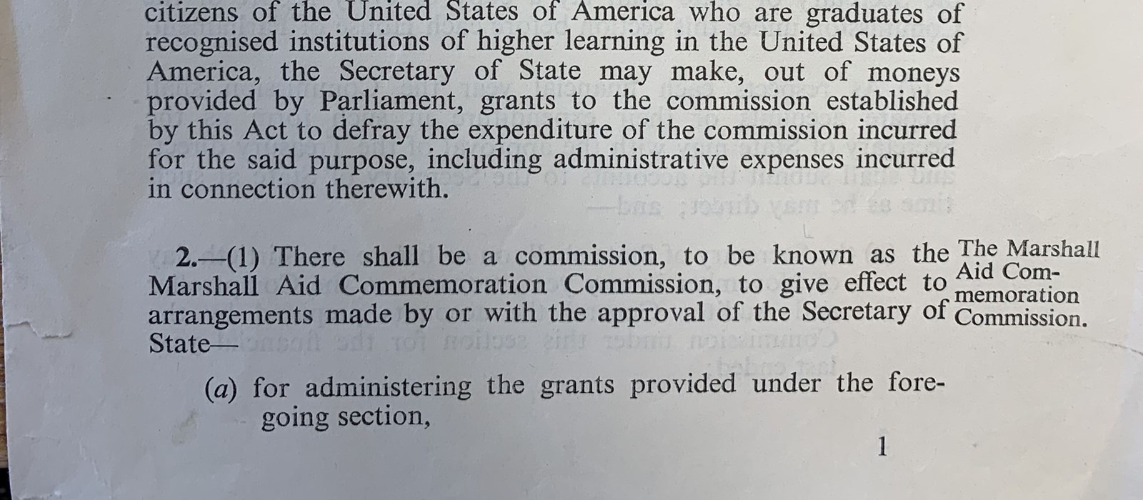 The Marshall Aid Commemoration Commission